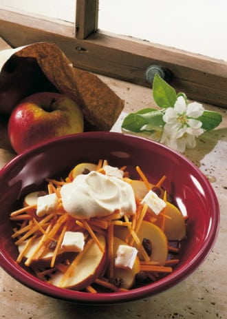Salat-Rezept: Apfel-Möhren-Rohkost (Vegetarier geeignet) - Foto: Wirths PR