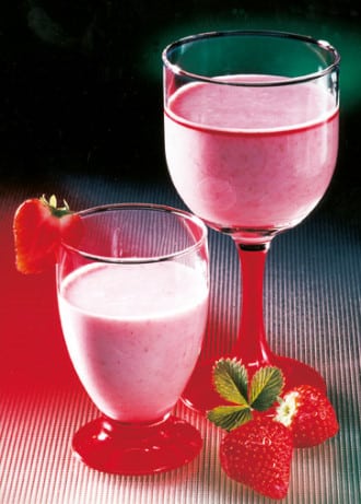 Erdbeer-Vanillemilch (Vegetarier geeignet) - Foto: Wirths PR